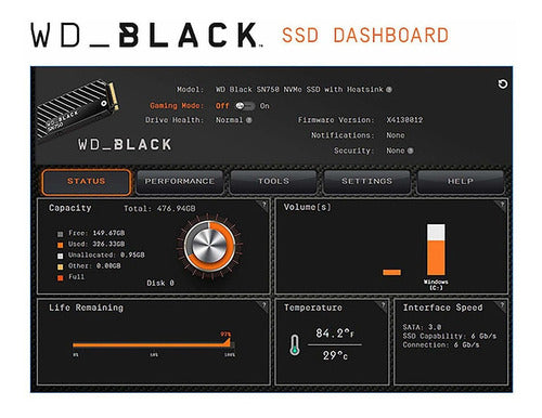 WD_BLACK M.2 2280 2TB NVMe SN750 Gaming SSD with Heatsink 4