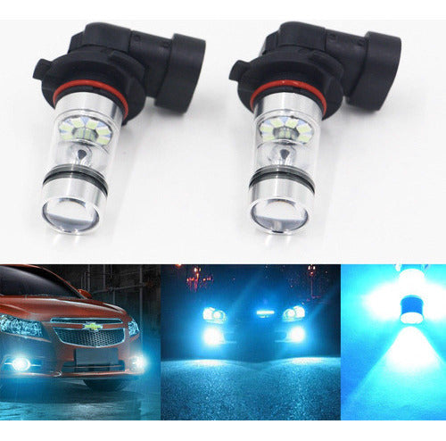 Iceberg 2 x 9005 H10 HB3 100W LED 8000K Fog Lights Blue Projector 2