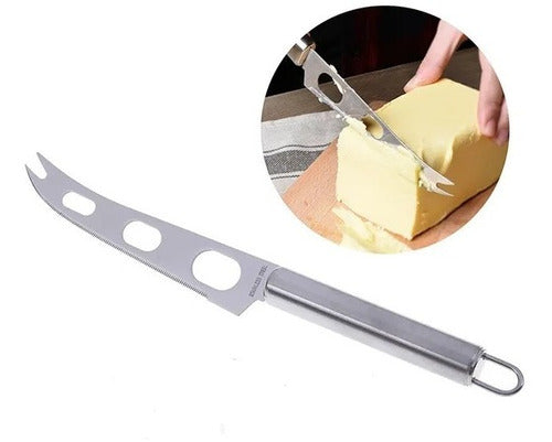 Home Love Cuchillo Para Queso Picadas Acero Inox Punta Dientes 0