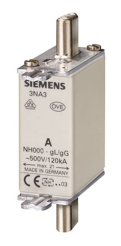 Siemens Cartucho Fusible NH Tamaño 000 50A 3NA3820 0