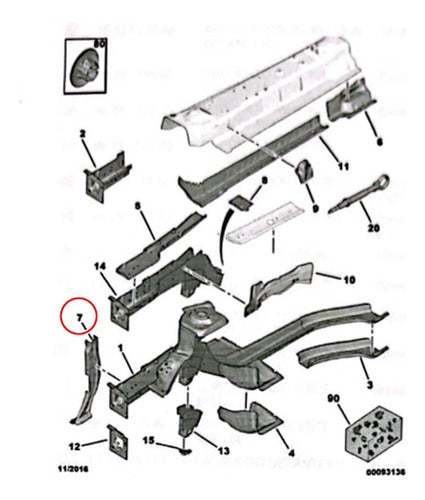 Guia Refuerzo Lateral Citroen C-elysee Peugeot 301 Derecho 1