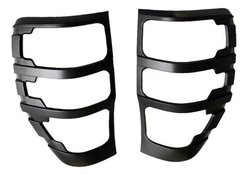 Ranger 2012-2022 Raptor Black Rear Light Cover Mask Frame Set 1