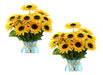 Derblue 2 Pack 15.74'' Ramo De Girasoles Artificiales Con 28 0