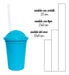 Set of 30 Plastic Souvenir Milkshake Cups - Lollipop 1