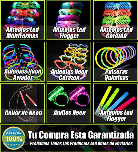 16 Transparent LED Multicolor Wands Carioca Party Supplies 5