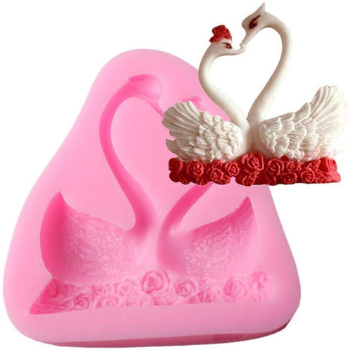 Punto Creativo Moldes Silicona Cisne X 2 Porcelana Fría, Resina, Pasta Goma 0