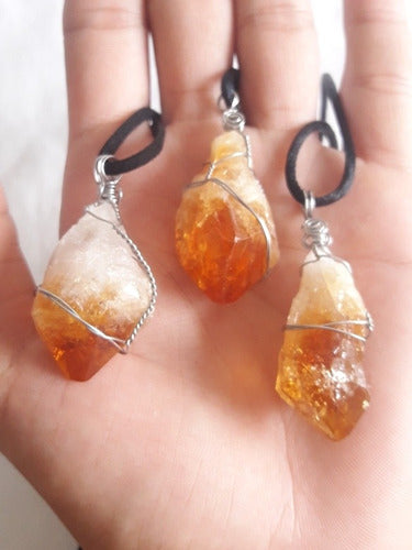 De mil maneras por el mundo Citrine Quartz Necklace - Natural Energy Stone - Motivation 3