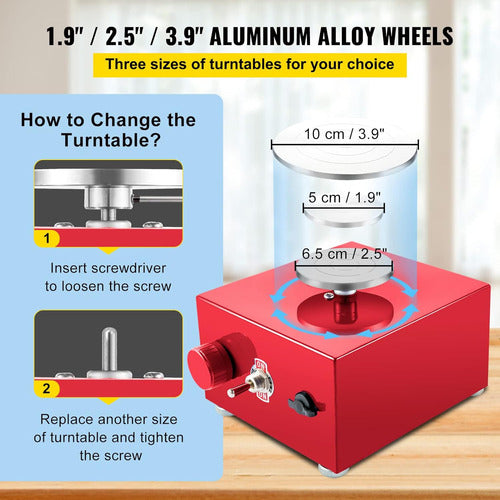 Mini Rueda De Cerámica Vevor De 30 W Con Velocidad Ajustable 2