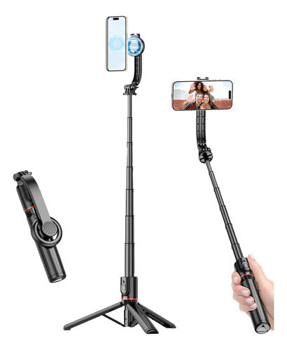 Selfie Stick Shoe Magnetic Android 240° Giratório E Remoto 0