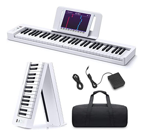 Donner Teclado De Piano Bluetooth Plegable, 0