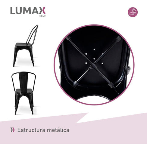 Lumax Pack 4 Sillas Tolix Varios Colores Living Comedor 6