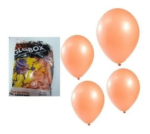 Globox Perlados Salmon Latex Balloons X 25 U. 9 Inches 0