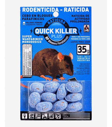 Rodenticide Super Quick Killer X 100g Box X 40 Units 0
