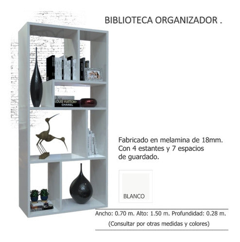 Modern Minimalist 4-Shelf Bookcase - 1.50 X 0.70 Meters 1