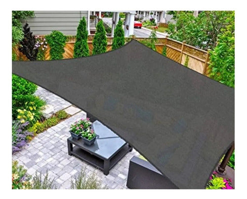 Toldo Vela P/ Sombra Viento Y Granizo C/uv -3*3 Metros Negro 2