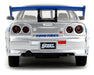 Coche Nissan Skyline Gt-r En Plata/azul, 12,7 Cm De Largo 4