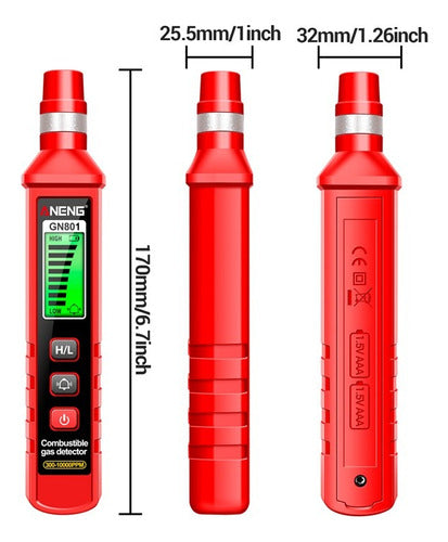 Digital Combustible Gas Leak Detector Aneng 2