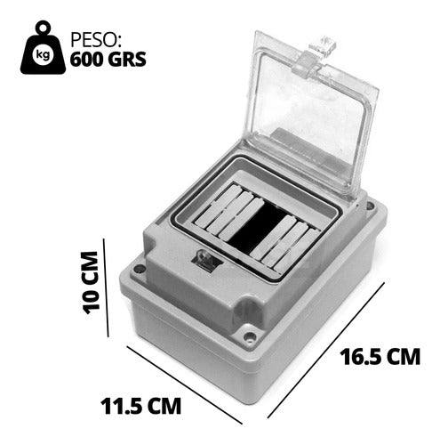 Variplast Caja Exterior Térmica 4 Módulos Estanca Plástica Riel Din 2