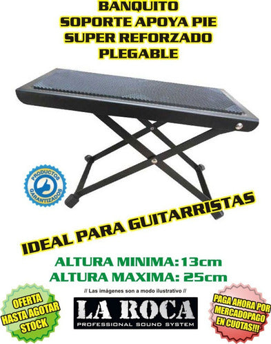 Moon Banquito Soporte Apoya Pie Para Guitarra 3