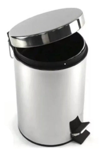 12L Stainless Steel Trash Can with Pedal TM Brand 0