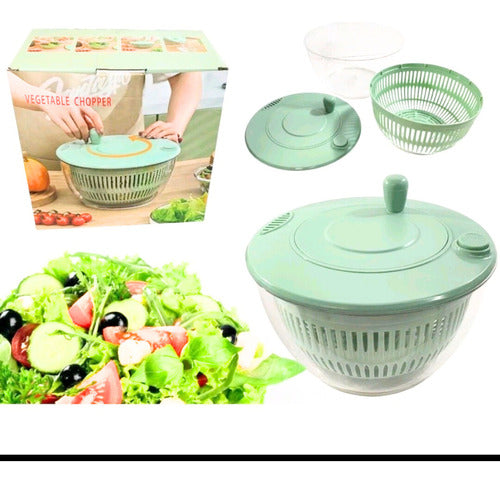 Secador De Salada Centrifuga Seca Folhas Verduras Manual 7