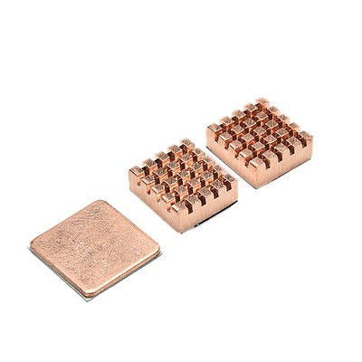 Raspberry Pi 3 Model B Cooling System 3-Piece Copper Heat Sink Set 1