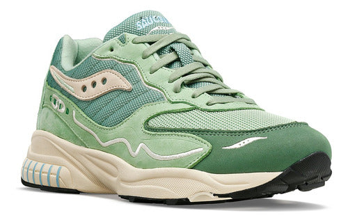 Saucony Zapatilla Unisex Originals 3D Grid Hurricane Green 4