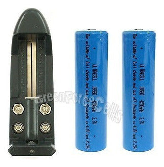 4200mah 2 X 18650 3.7v Batería Recargable De Ion-litio Blue 1