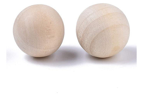 Craftdady 50 Natural Round Wooden Balls 19 to 0.7 0