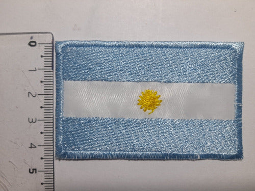 Parche Aplique Aplicacion Bordado Bandera Argentina 7x4cm. 2