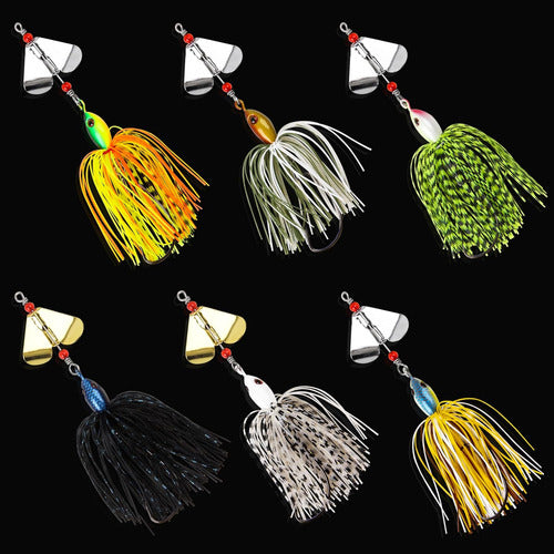 Señuelos Pesca Cebos Agua Dulce O Salada Pack X6 Spinnerbait 6