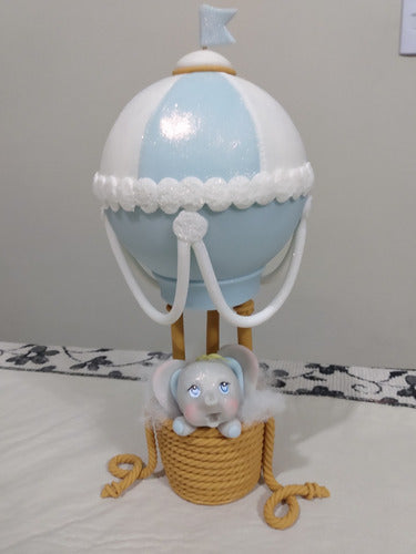 Natalia Hot Air Balloon with Elephant in Cold Porcelain 0