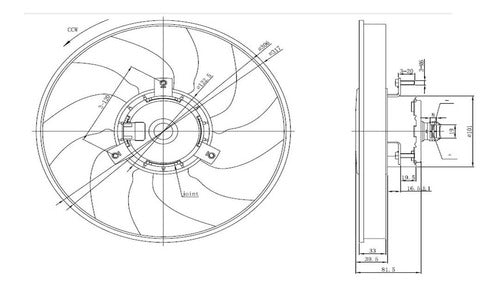 M&H Electro Ventilator Ford Escort 1.8 Orion 1.6/1.8/2.0 C/AA 1