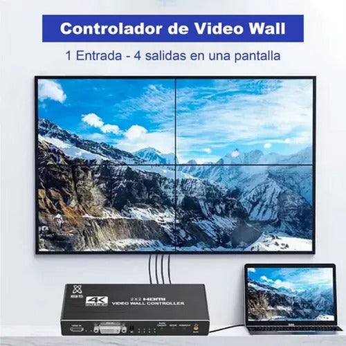 Avg Pro Controlador De Pantallas Video Wall 1 In 4 Out 4k Hdmi 1