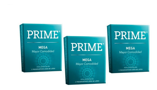 Prime Mega Condom X 3 Boxes X 3 Units 0