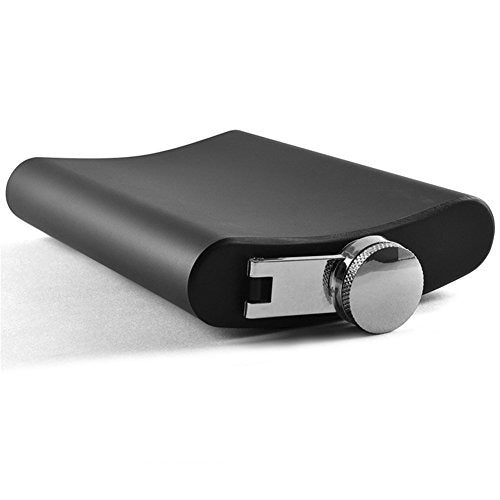 ToBeIT Matte Black Hip Flask - 8 oz Stainless Steel Flask 0