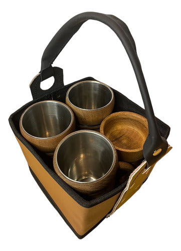 Exclusive Beer Chops Kit + Leather Basket + 2 Bowls 2