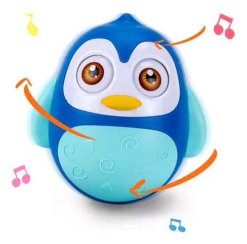 El Mundo del Juguete Sensory Toy with Teether Roly Poly Penguin 0