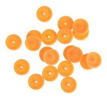 20pcs 2mm Agujero Naranja Plástico Polea De Diy Juguetes Rc 3