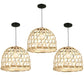 Liguen Iluminación Set X3 Wicker Lamp Shade 40x30 Black Cable 0