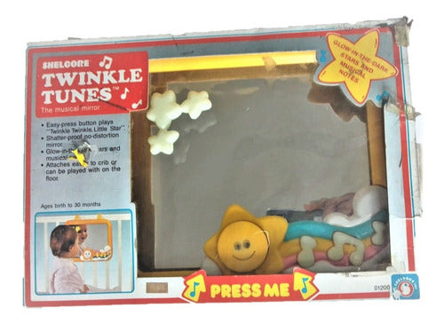 Shelcore Twinkle Tunes Musical Crib Mirror Retro Vintage 1