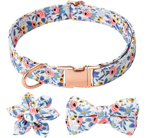 ACOCOKI Dog Collar for Female Dogs with Cute Flower and Bow 0