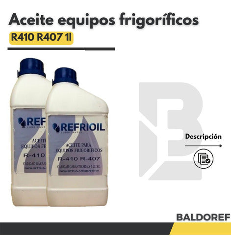 Aceite Para Equipos Frigoríficos R410 R407 1l  Refrigeración 1