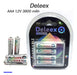 Deleex Rechargeable AAA Batteries x 4 Units 1800mAh in Blister 1