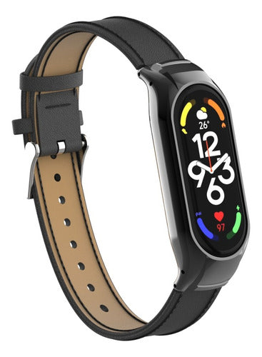 Faux Leather - Metal Mesh for Xiaomi Smart Band 7 7