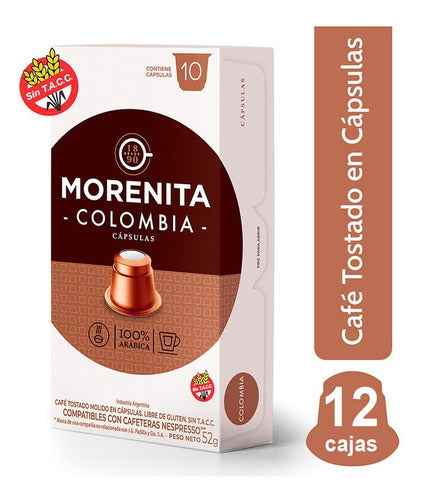 Morenita Cafe En Capsulas Espresso Colombia 10caps X 12cajas 0