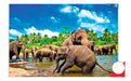 Antex Puzzle 100p Elephants C/Game on the Back Art 3034 0