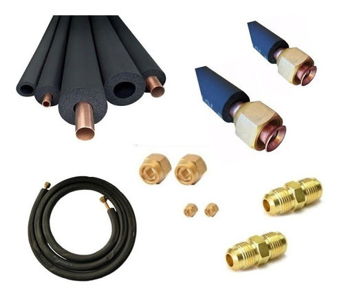 Kit Caño Aire Acondicionado Alargue De 12 Mil Btu 1/4+1/2 0