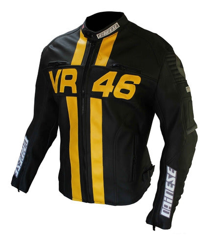 DLR Style Campera Valentino Rossi Vr46 Cuero Eco Con Protecciones 4