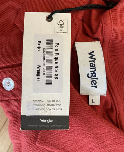 Wrangler Red Polo Pique for Men - Size L (Unused) 1